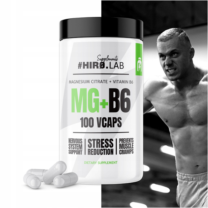 Hiro.Lab Magnesium + Vitamin B6 100vcaps