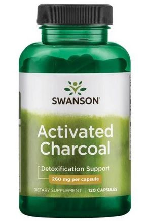 Swanson Węgiel Drzewny Aktywny 260mg 120kaps
