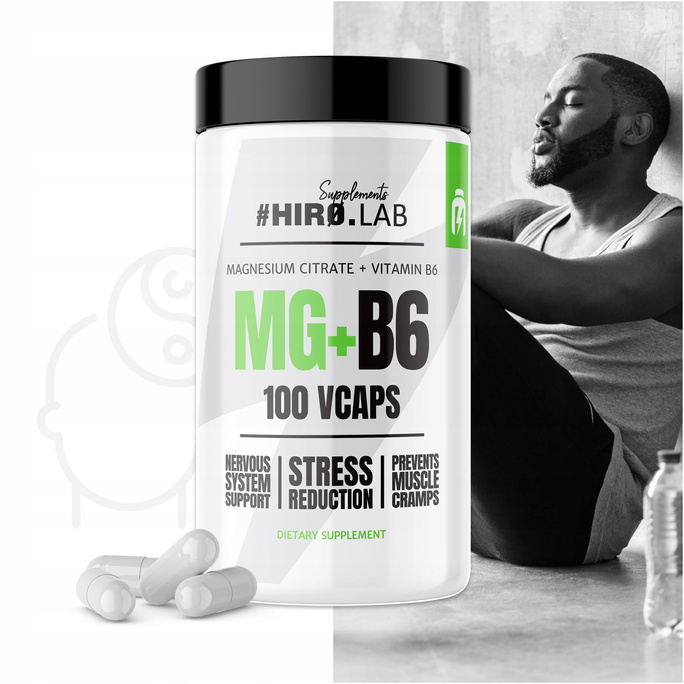 Hiro.Lab Magnesium + Vitamin B6 100vcaps