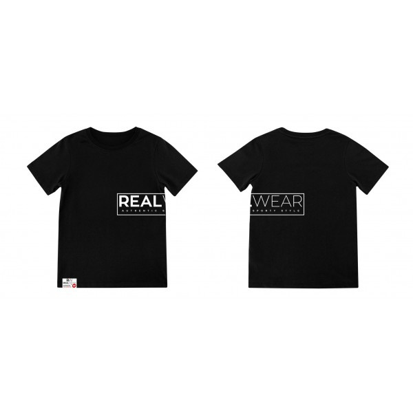 Real WEAR T-Shirt "Front back" Black